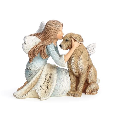 angel and dog figurine